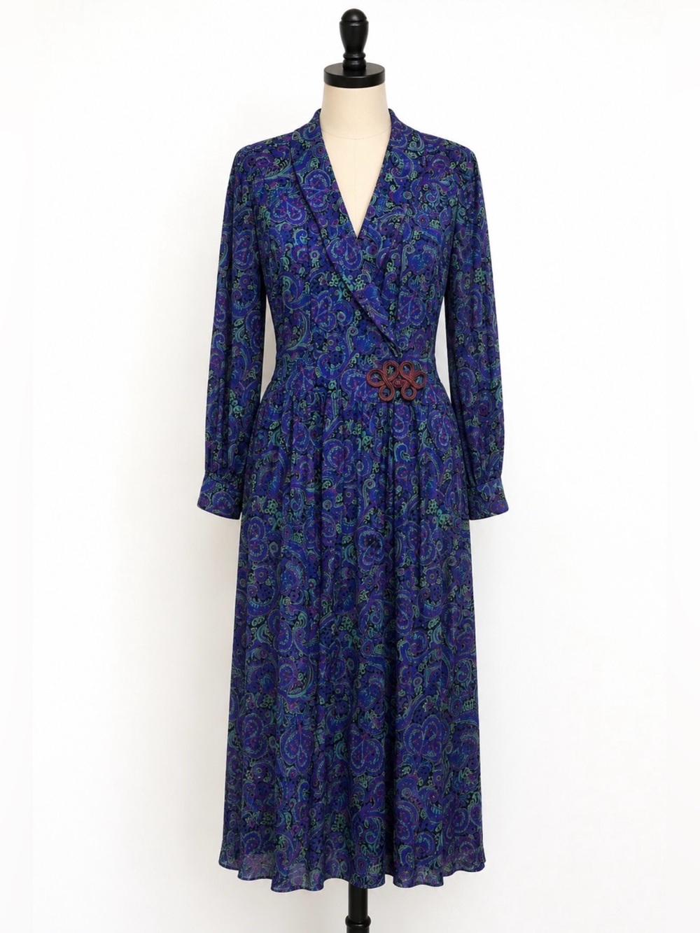 Vintage J.H. Paul Ltd. Paisley Maxi Dress Union Made Usa Size 6 Grannycore